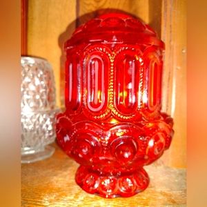 Beautiful vintage glass large fairy lamp